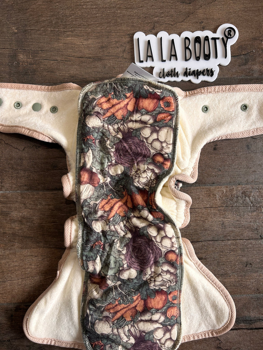 Rooted Print Fluffluxe Middlest Fitted Diaper (9-40lbs)
