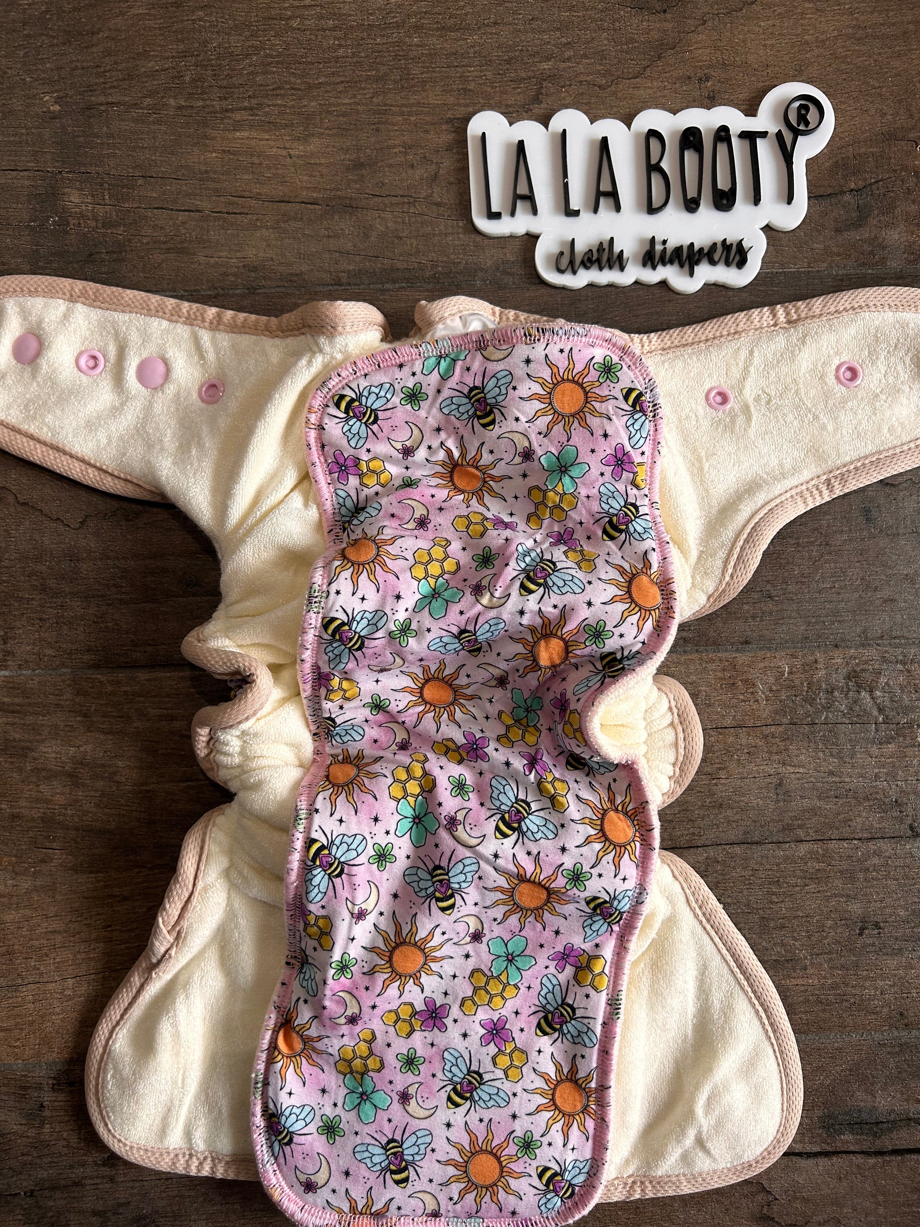 Astral Nectar Print Fluffluxe Middlest Fitted Diaper (9-40lbs)