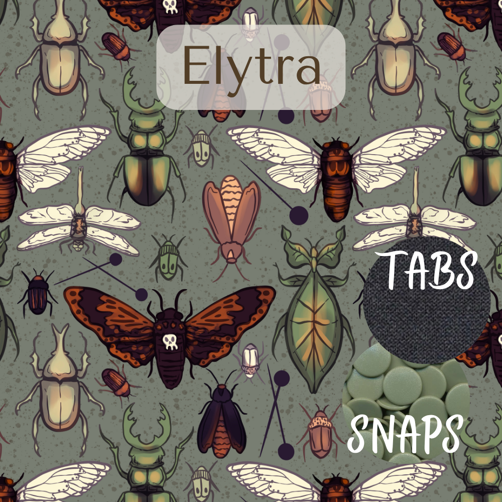 Elytra Print Pocket Diaper Middlest and Maximest Flex Sizing