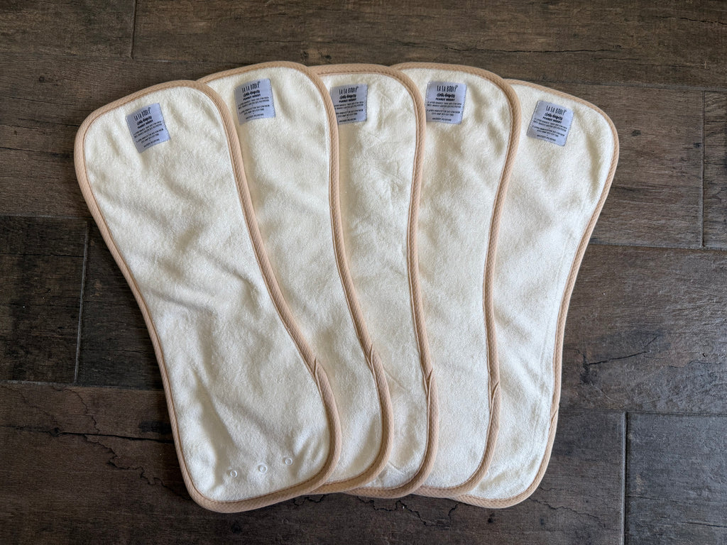 Peanut Inserts - 6 Layers Bamboo Terry & Hemp Cotton