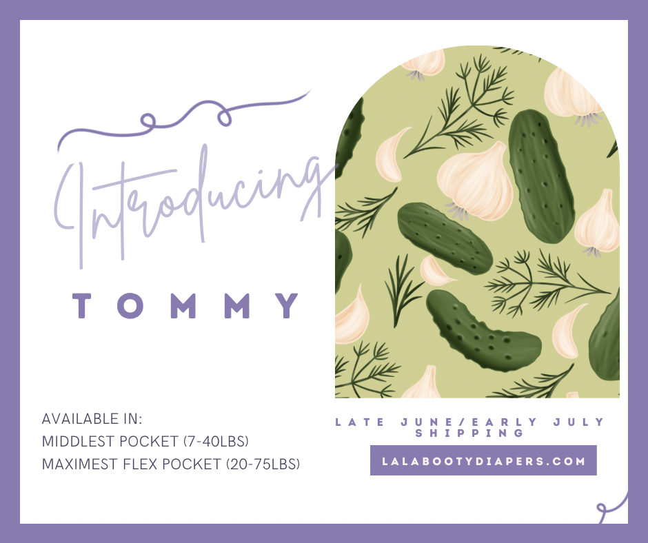 Tommy Print Pocket Diaper Middlest and Maximest Flex Sizing