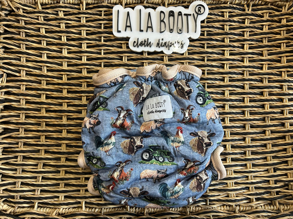 Larry Print Fluffluxe Middlest Fitted Diaper (9-40lbs)