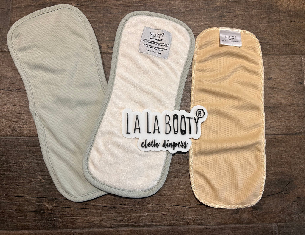 Peanut Inserts - 6 Layers Bamboo Terry & Hemp Cotton
