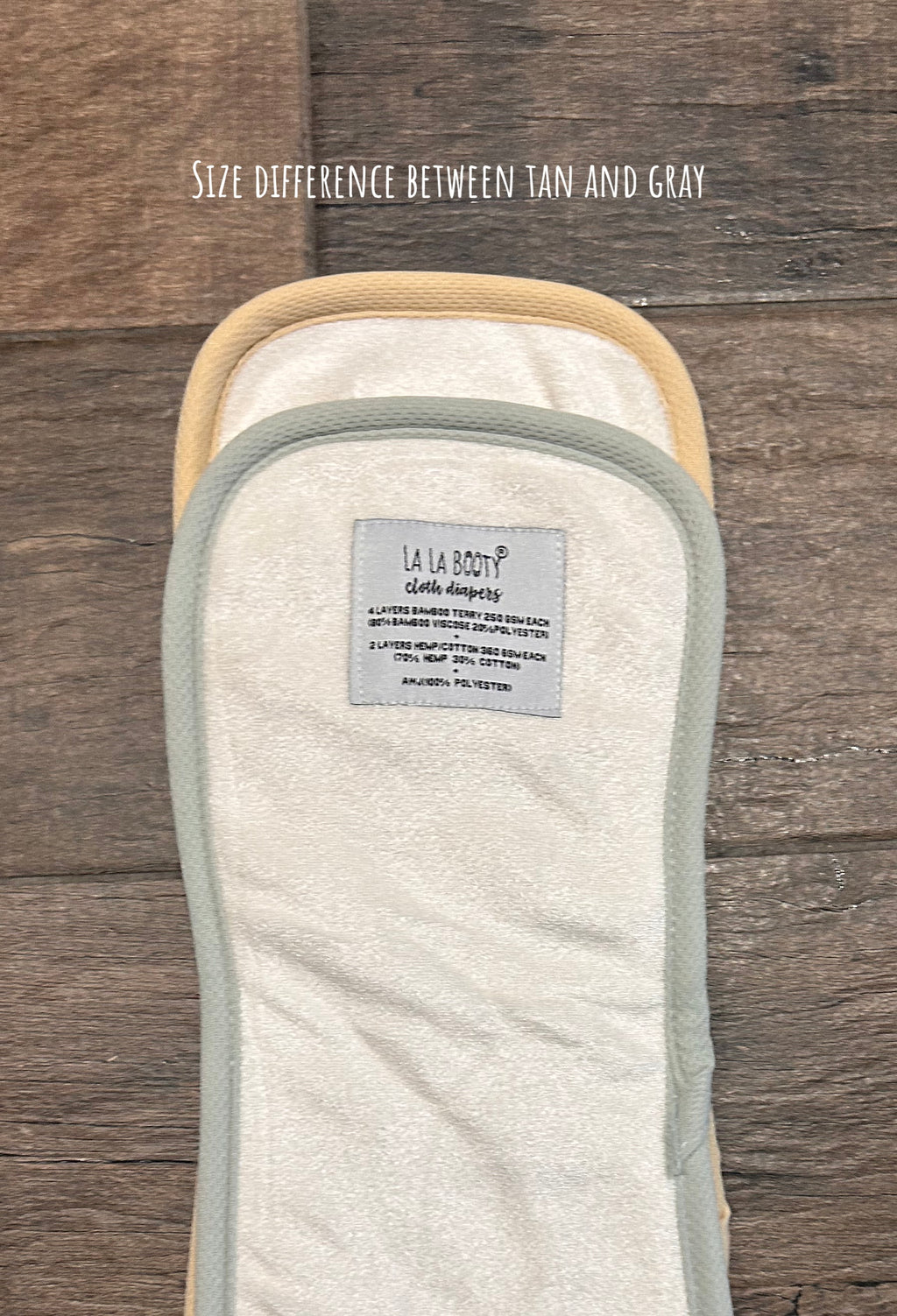 Peanut Inserts - 6 Layers Bamboo Terry & Hemp Cotton