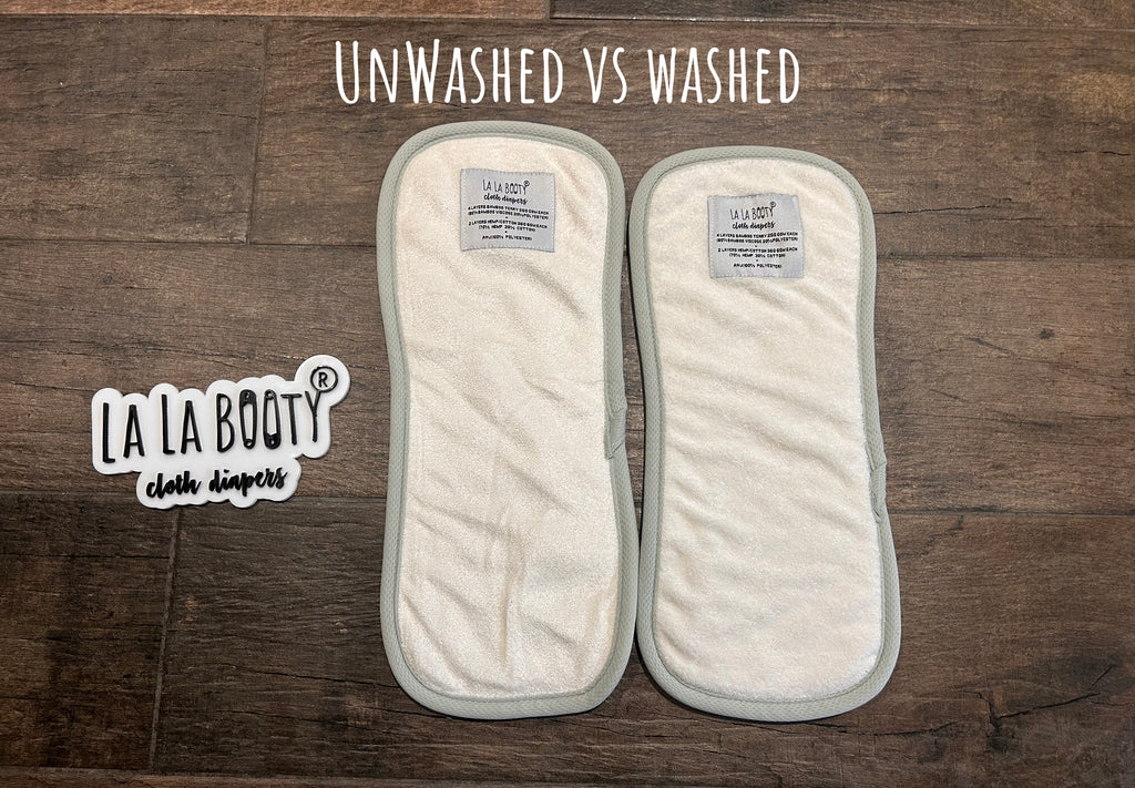 Peanut Inserts - 6 Layers Bamboo Terry & Hemp Cotton