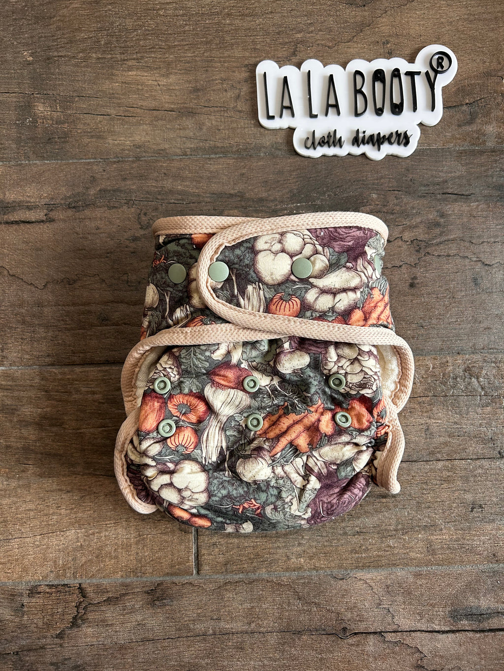 Rooted Print Fluffluxe Middlest Fitted Diaper (9-40lbs)