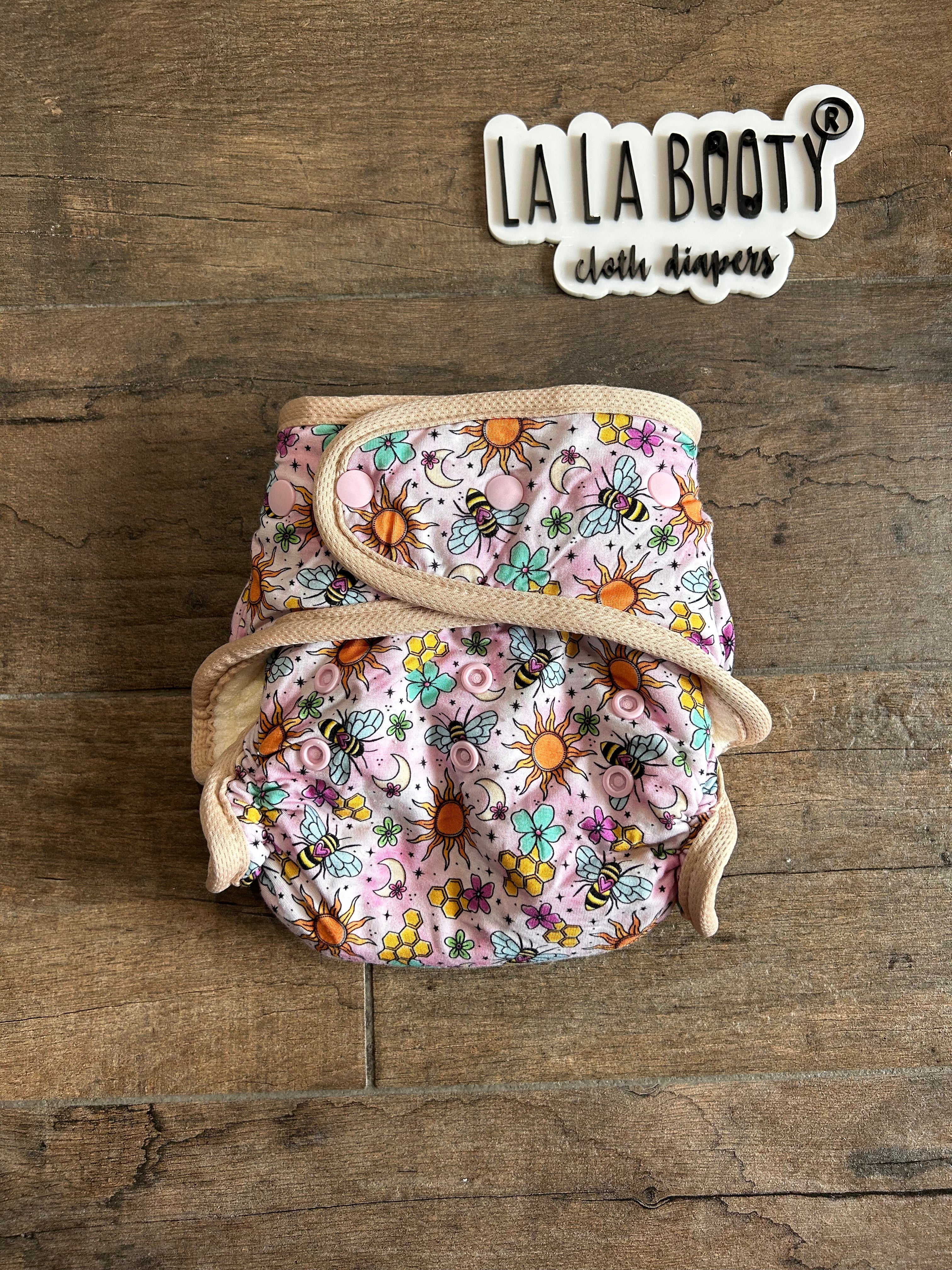 Astral Nectar Print Fluffluxe Middlest Fitted Diaper (9-40lbs)