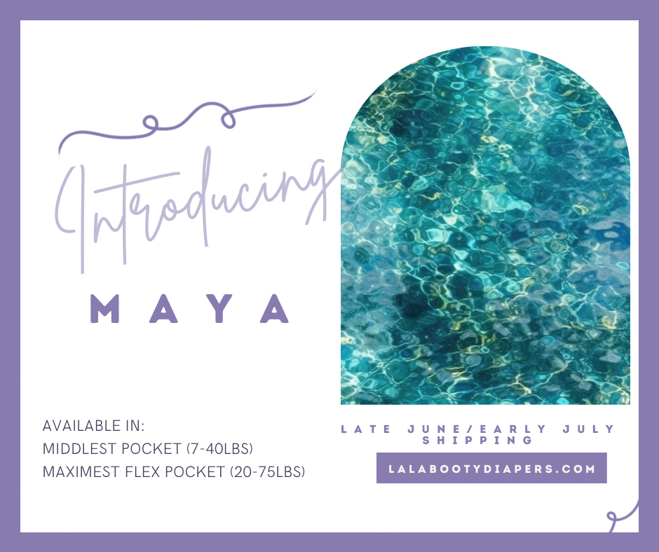 Maya Print Pocket Diaper Middlest and Maximest Flex Sizing