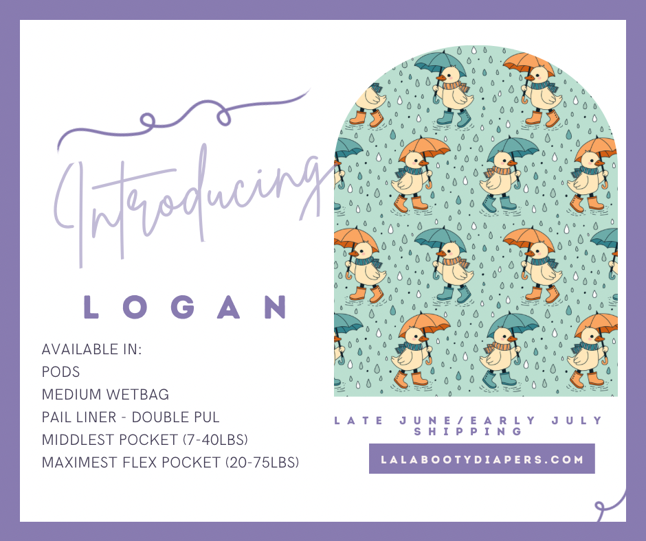 Logan Print Pocket Diaper Middlest and Maximest Flex Sizing