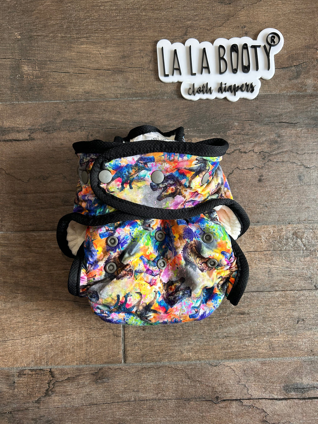 Rex Print Fluffluxe Middlest Fitted Diaper (9-40lbs)