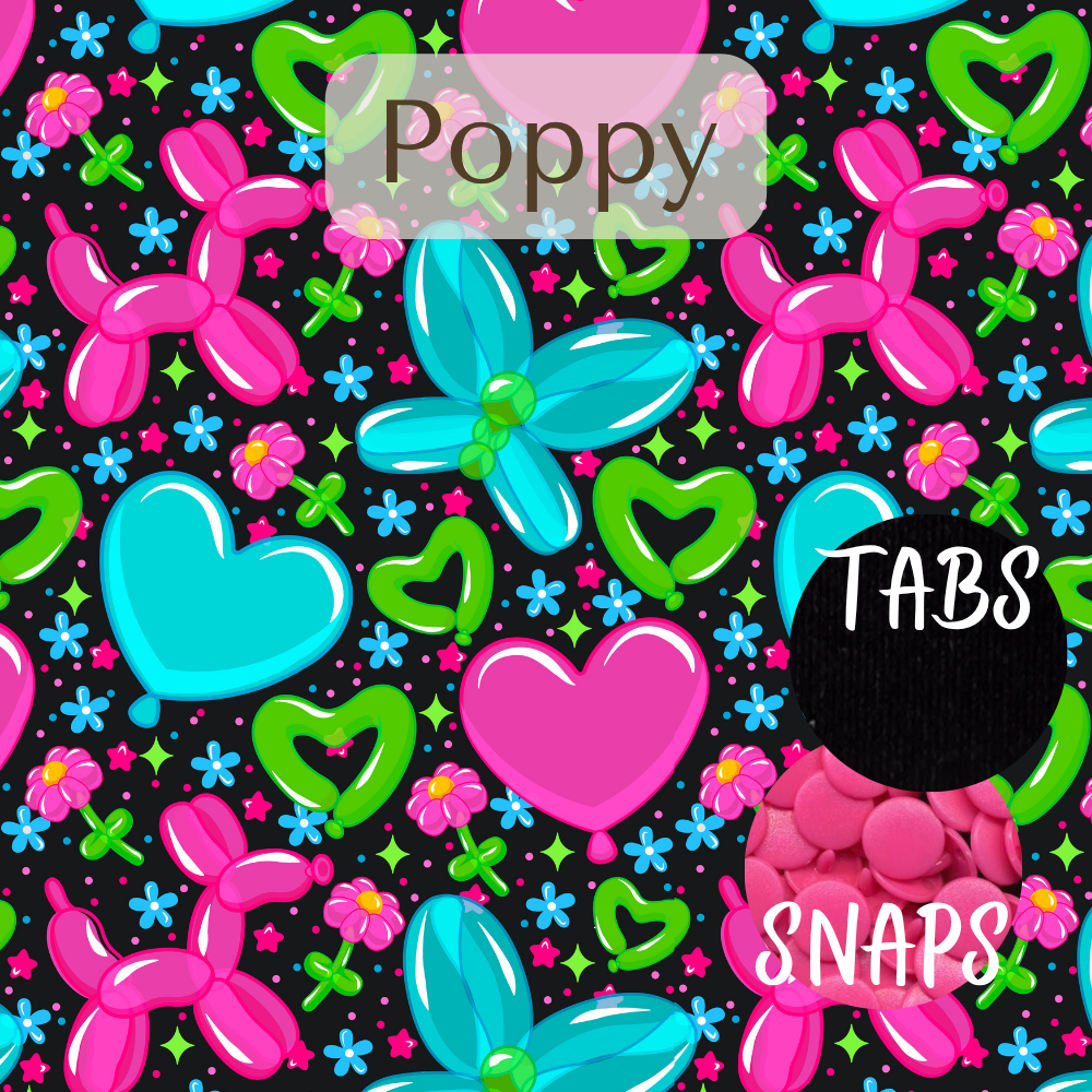 Poppy Print Pocket Diaper Middlest and Maximest Flex Sizing