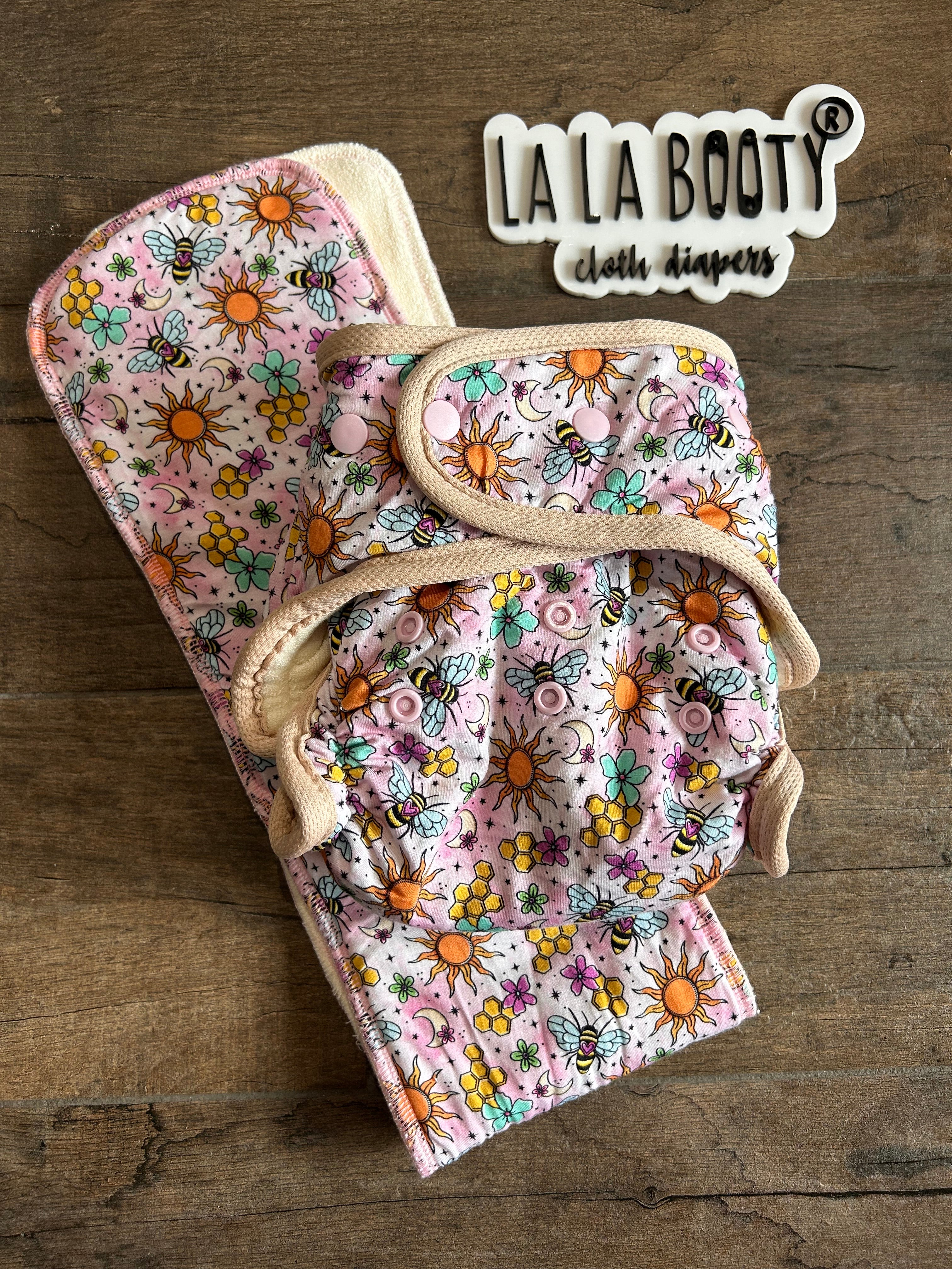 Astral Nectar Print Fluffluxe Middlest Fitted Diaper (9-40lbs)