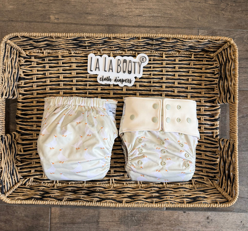 Gus Print Pocket Diaper Middlest and Maximest Flex Sizing