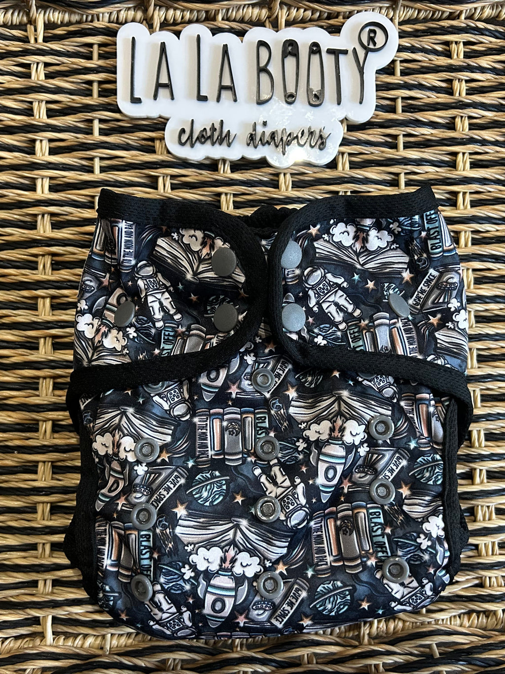 Literati Print Cover Diaper Middlest and Maximest Flex Sizing
