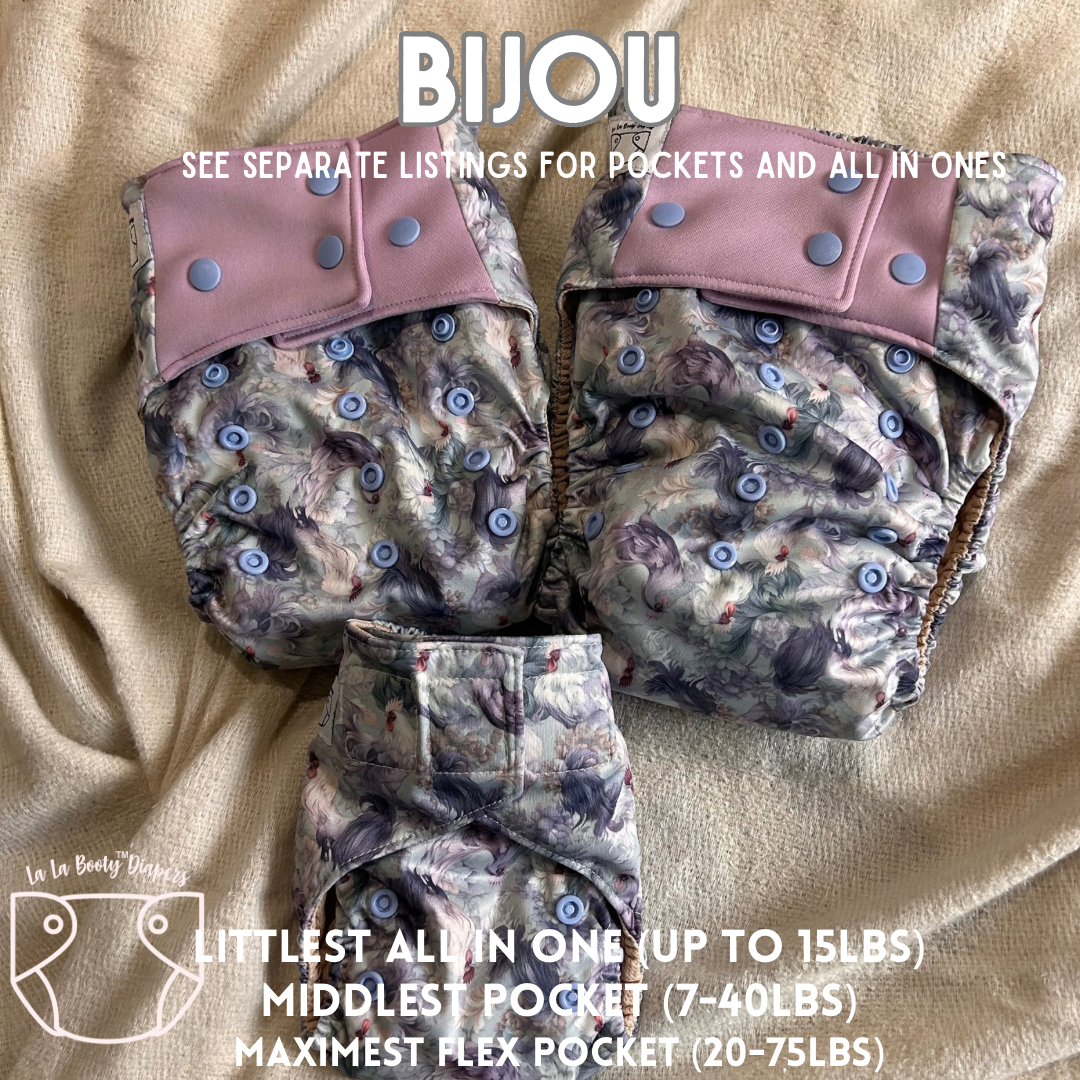 Bijou Print Pocket Diaper Middlest and Maximest Flex Sizing