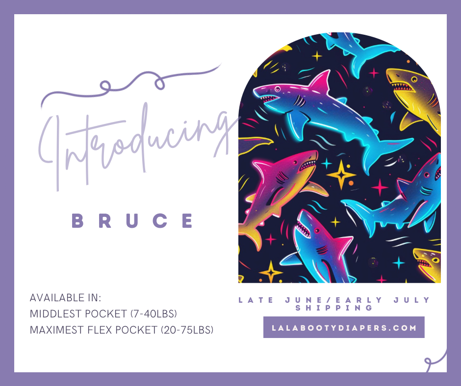Bruce Print Pocket Diaper Middlest and Maximest Flex Sizing