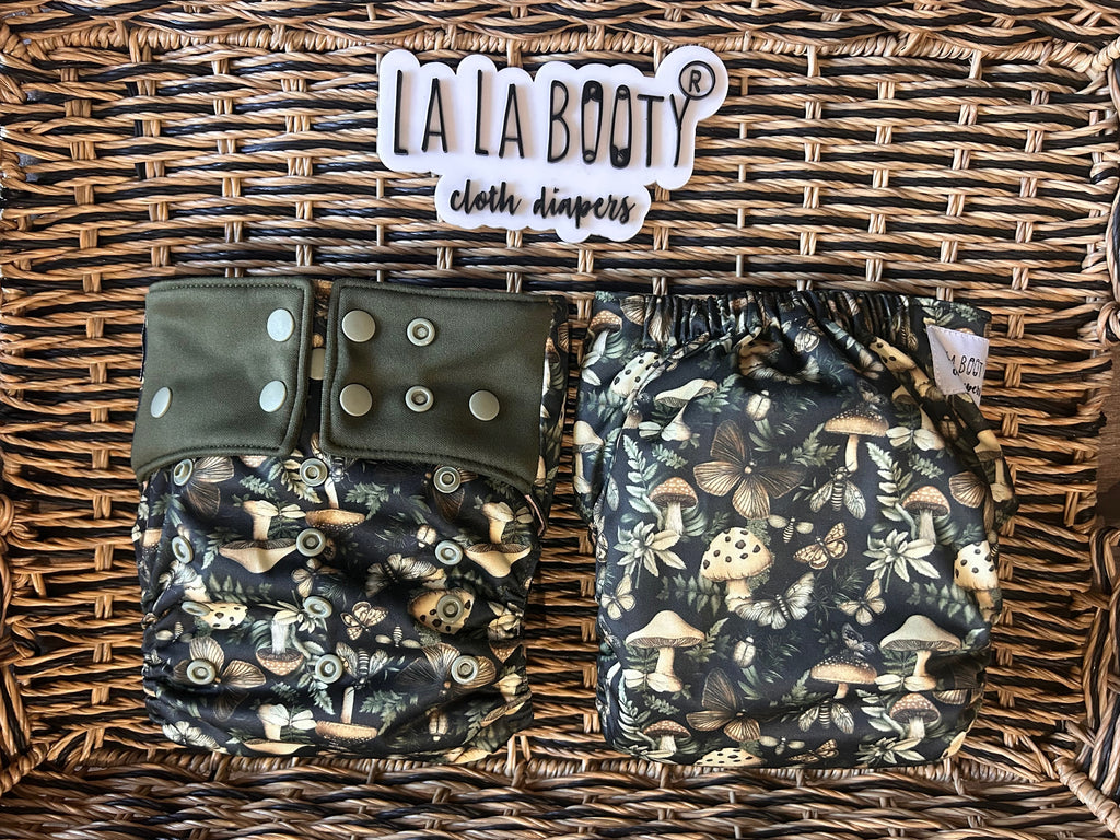 Earth Print Pocket Diaper Middlest and Maximest Flex Sizing