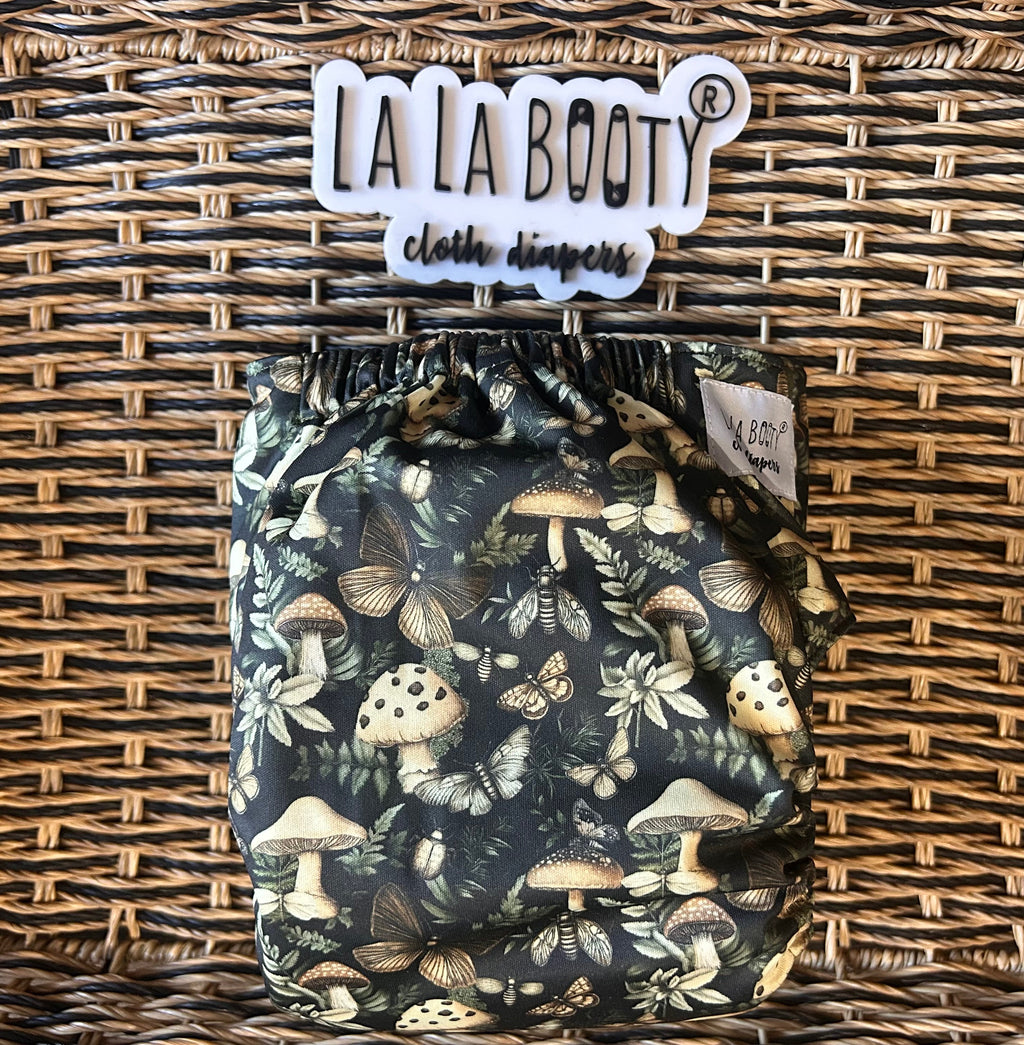 Earth Print Pocket Diaper Middlest and Maximest Flex Sizing