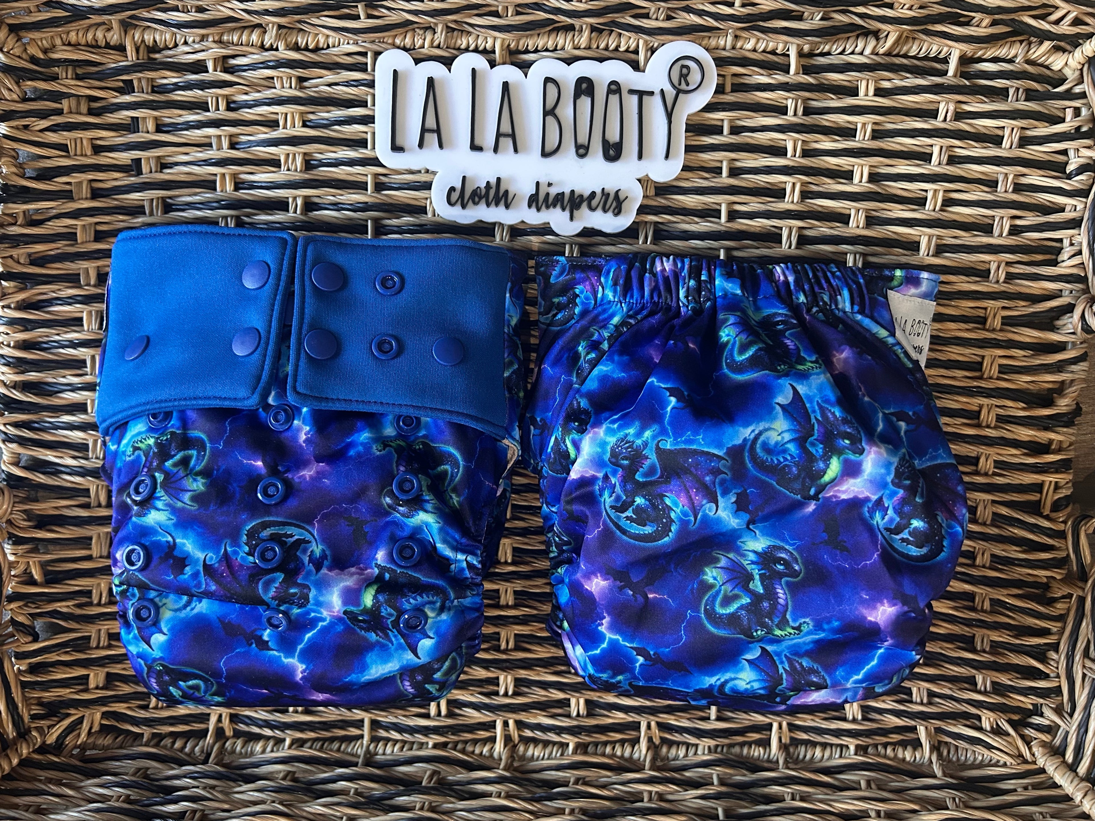 Fire Print Pocket Diaper Middlest and Maximest Flex Sizing