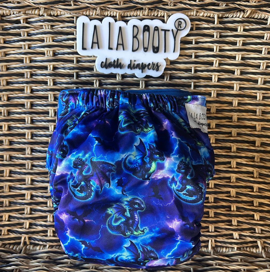 Fire Print Pocket Diaper Middlest and Maximest Flex Sizing