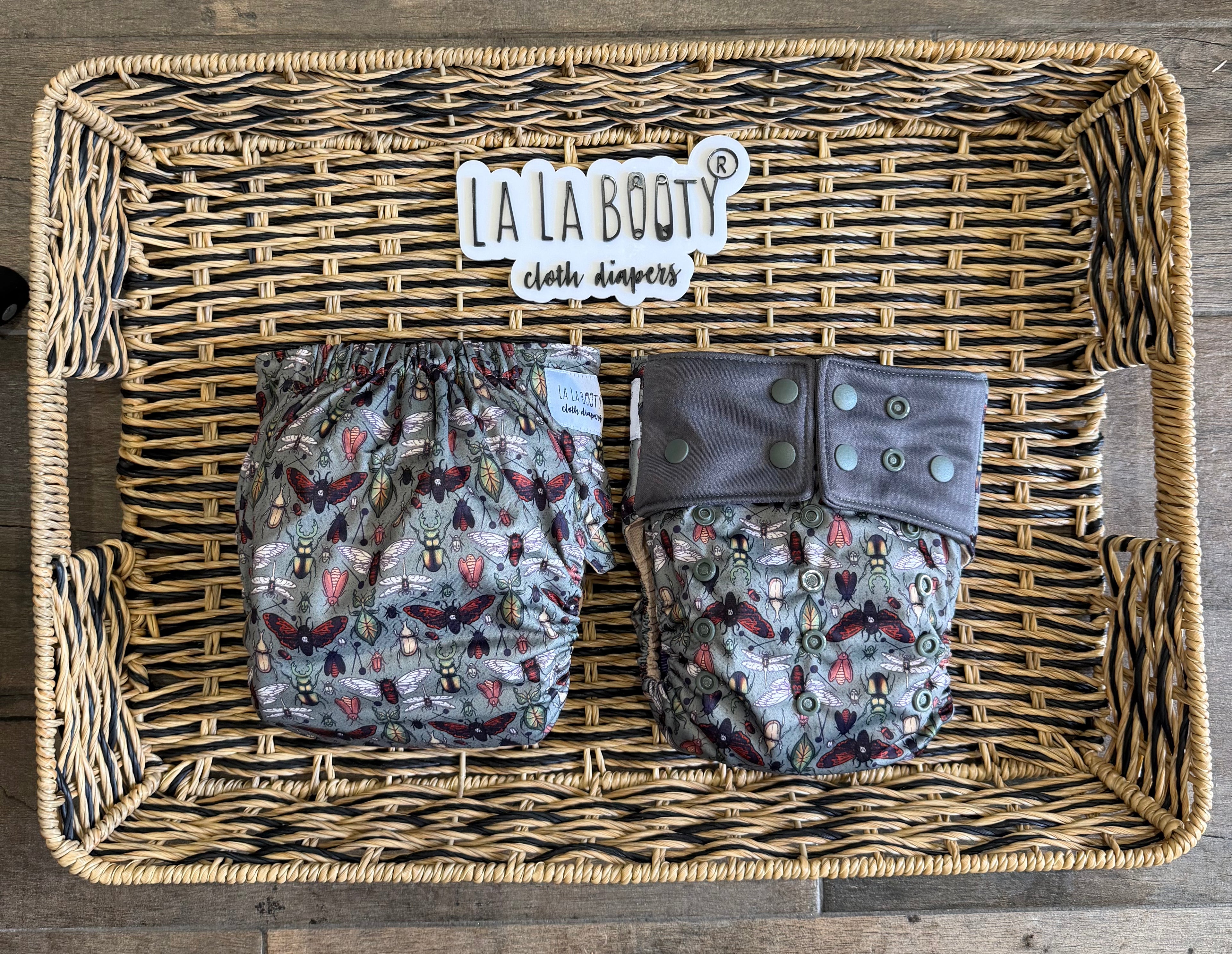 Elytra Print Pocket Diaper Middlest and Maximest Flex Sizing