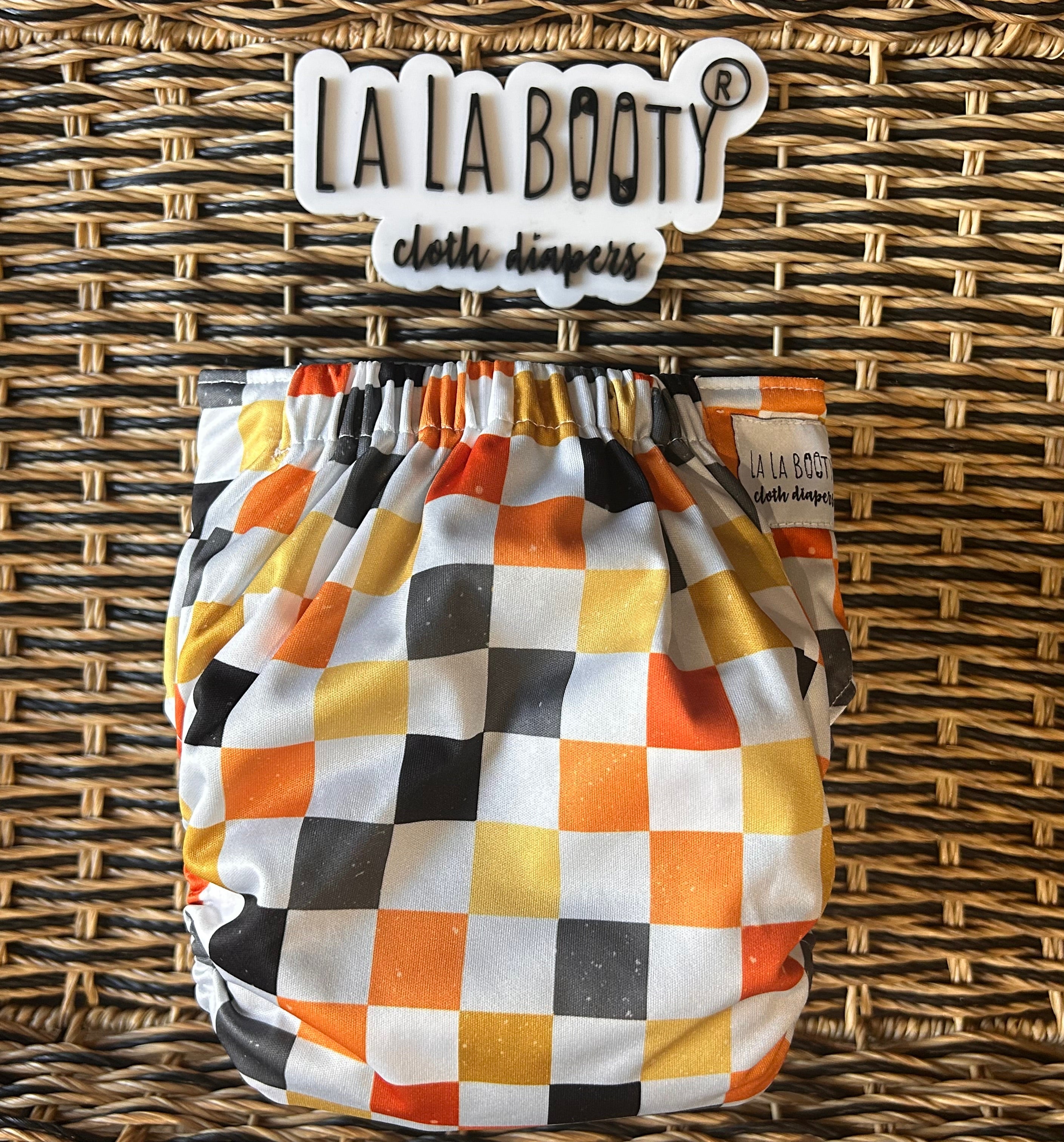 Gridlock Print Pocket Diaper Middlest and Maximest Flex Sizing