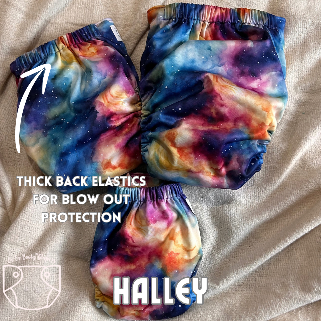 Halley Print Pocket Diaper Middlest and Maximest Flex Sizing