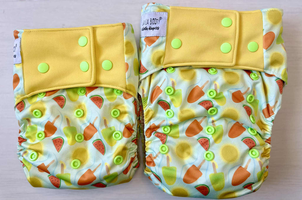 Ice Pop Print Pocket Diaper Middlest and Maximest Flex Sizing