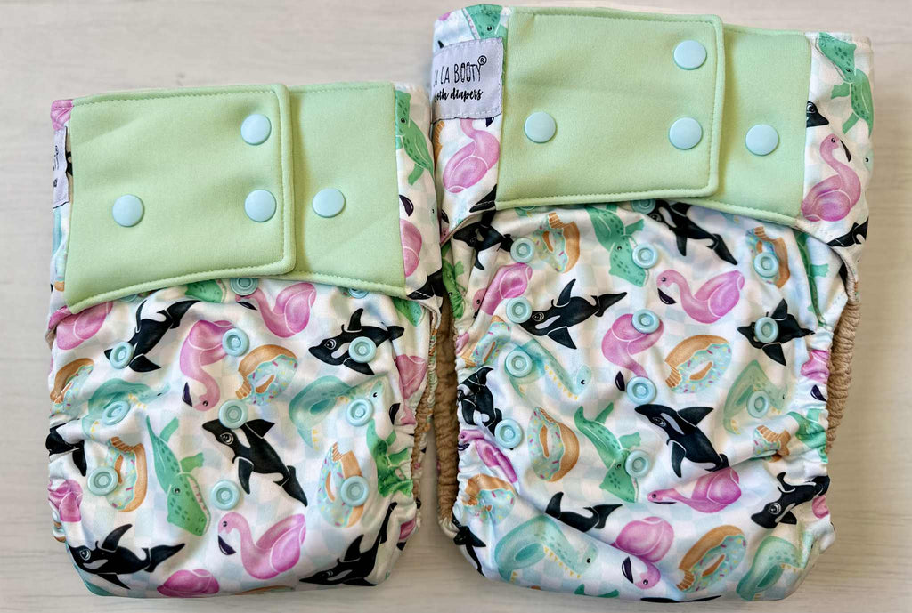 Johanna Print Pocket Diaper Middlest and Maximest Flex Sizing