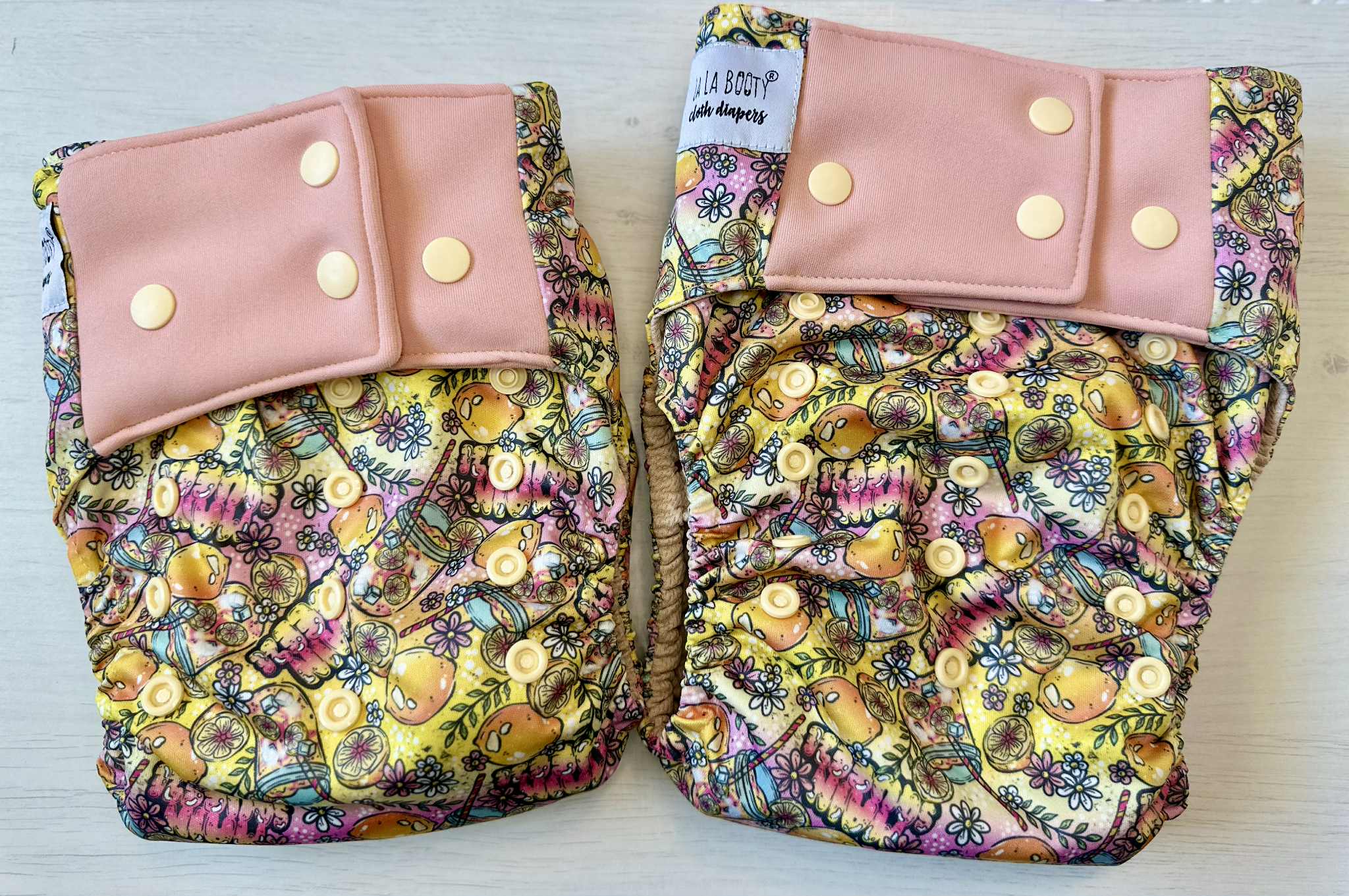 Lemon Squeezy Print Pocket Diaper Middlest and Maximest Flex Sizing
