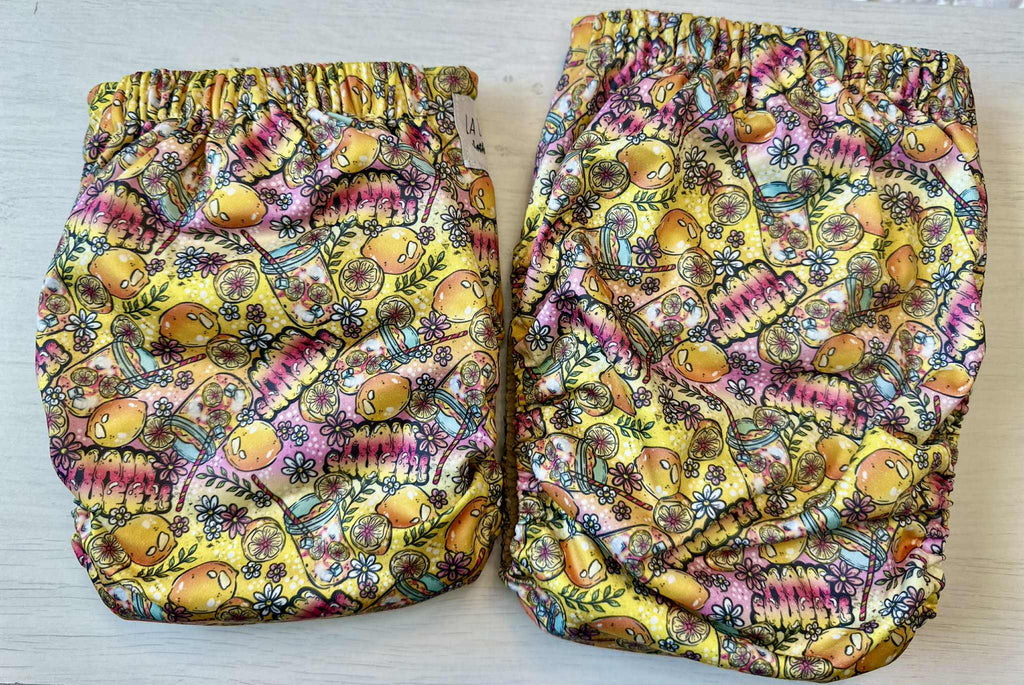 Lemon Squeezy Print Pocket Diaper Middlest and Maximest Flex Sizing