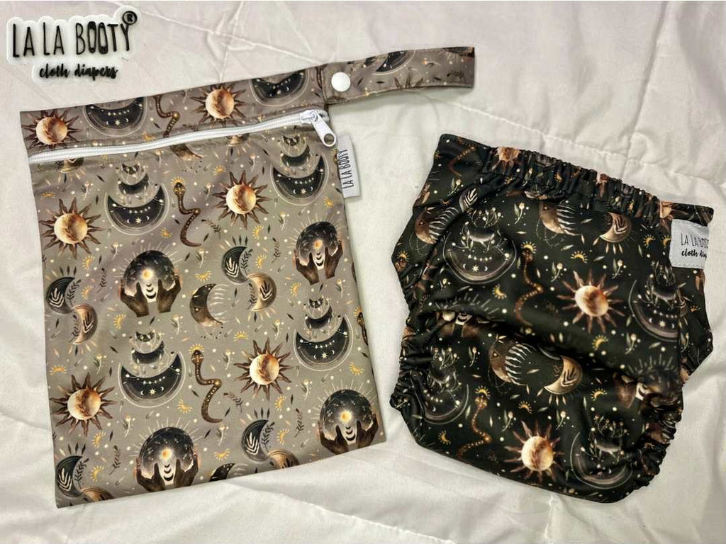 Luna Print Pocket Diaper Middlest and Maximest Flex Sizing