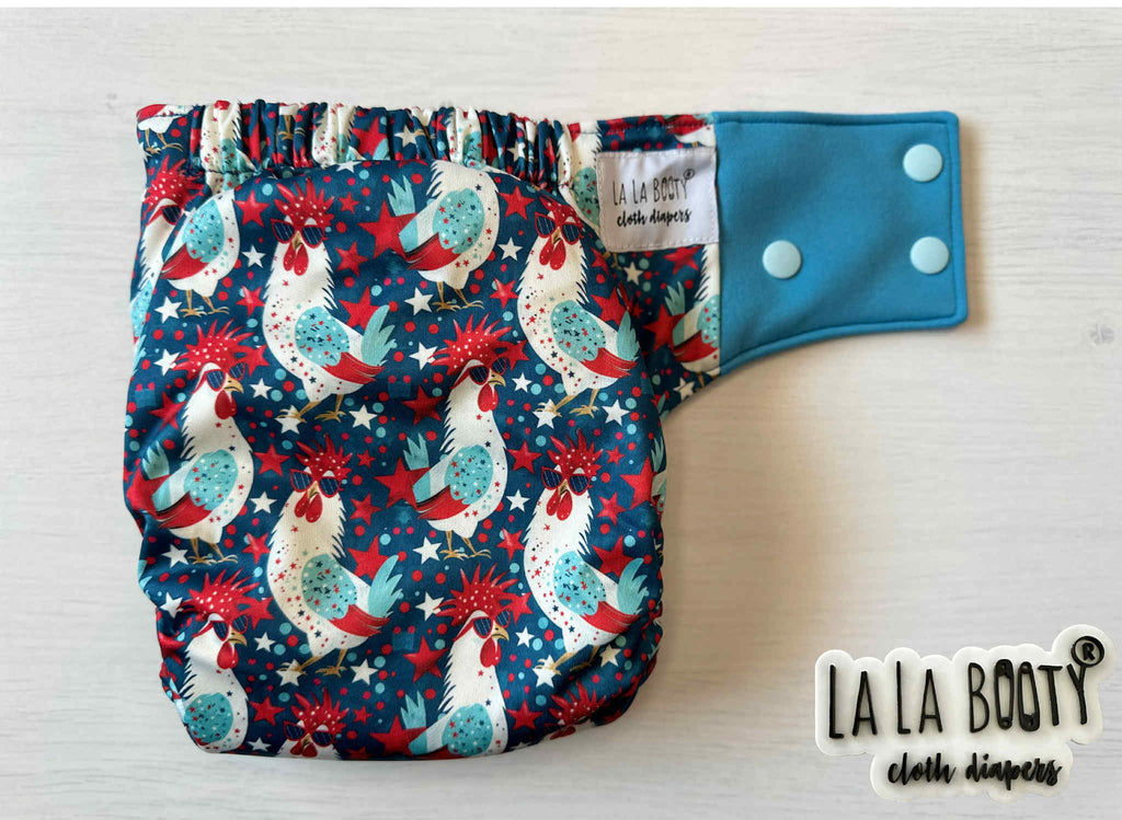 Rocko Print Pocket Diaper Middlest and Maximest Flex Sizing