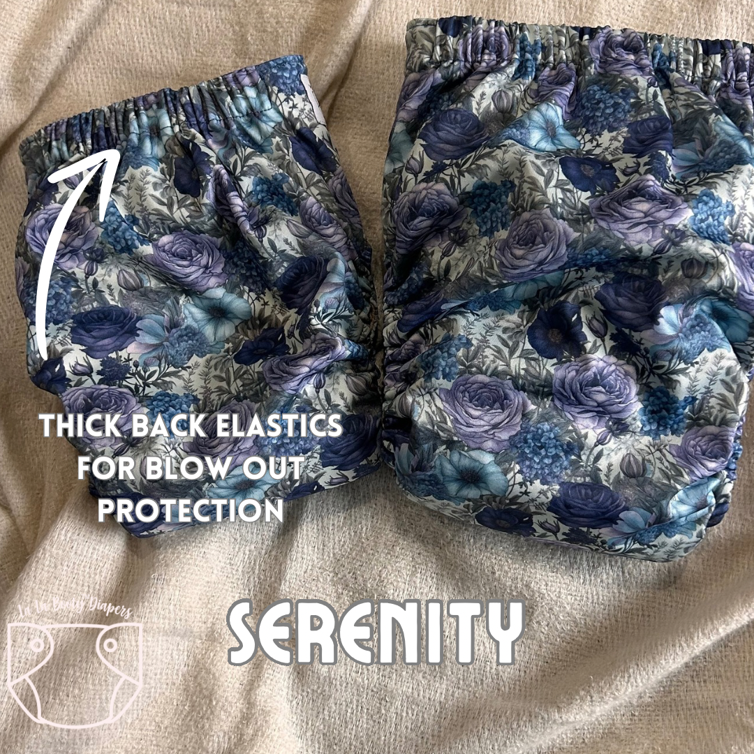 Serenity Print Pocket Diaper Middlest and Maximest Flex Sizing