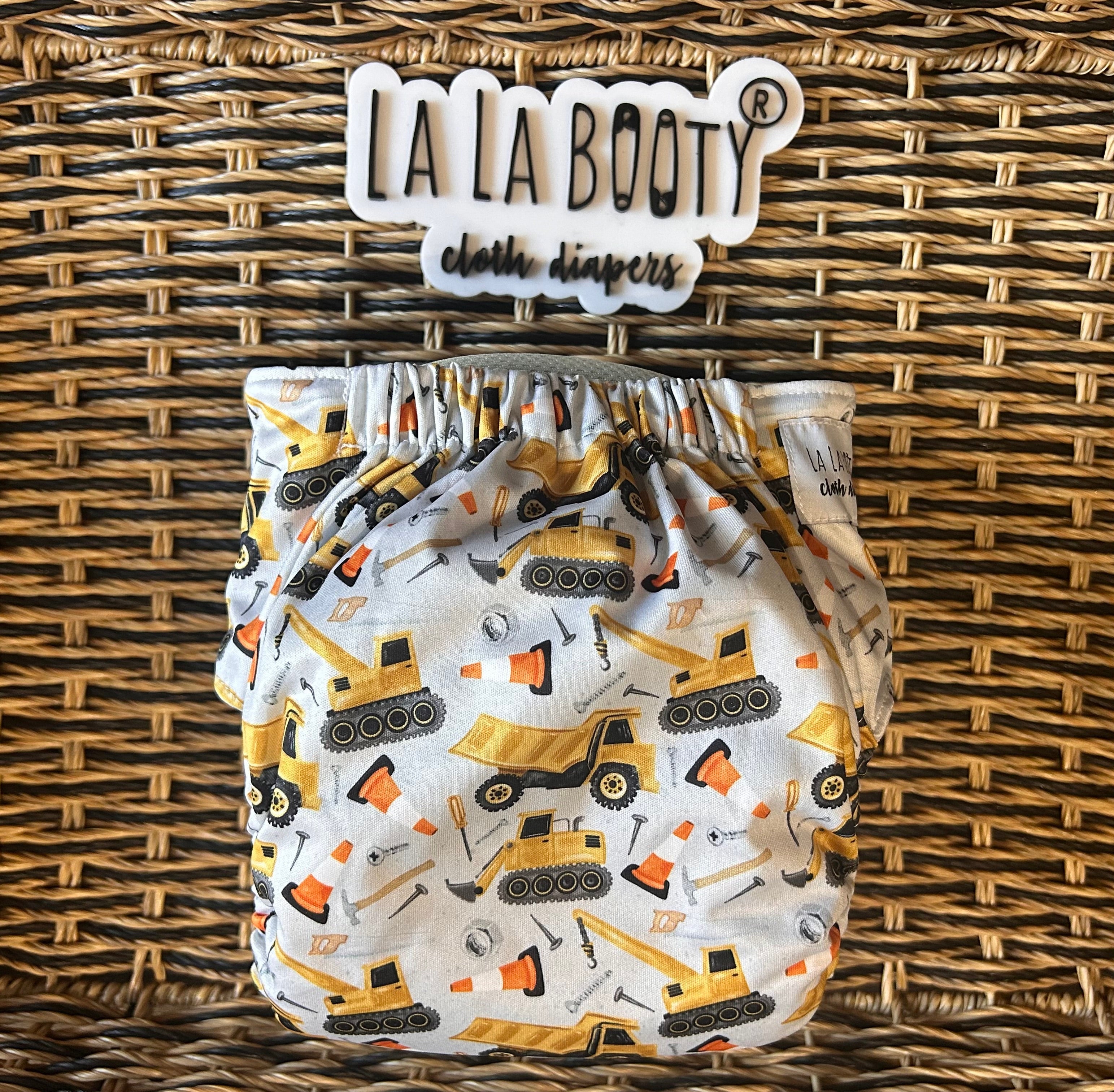Tucker Print Pocket Diaper Middlest and Maximest Flex Sizing