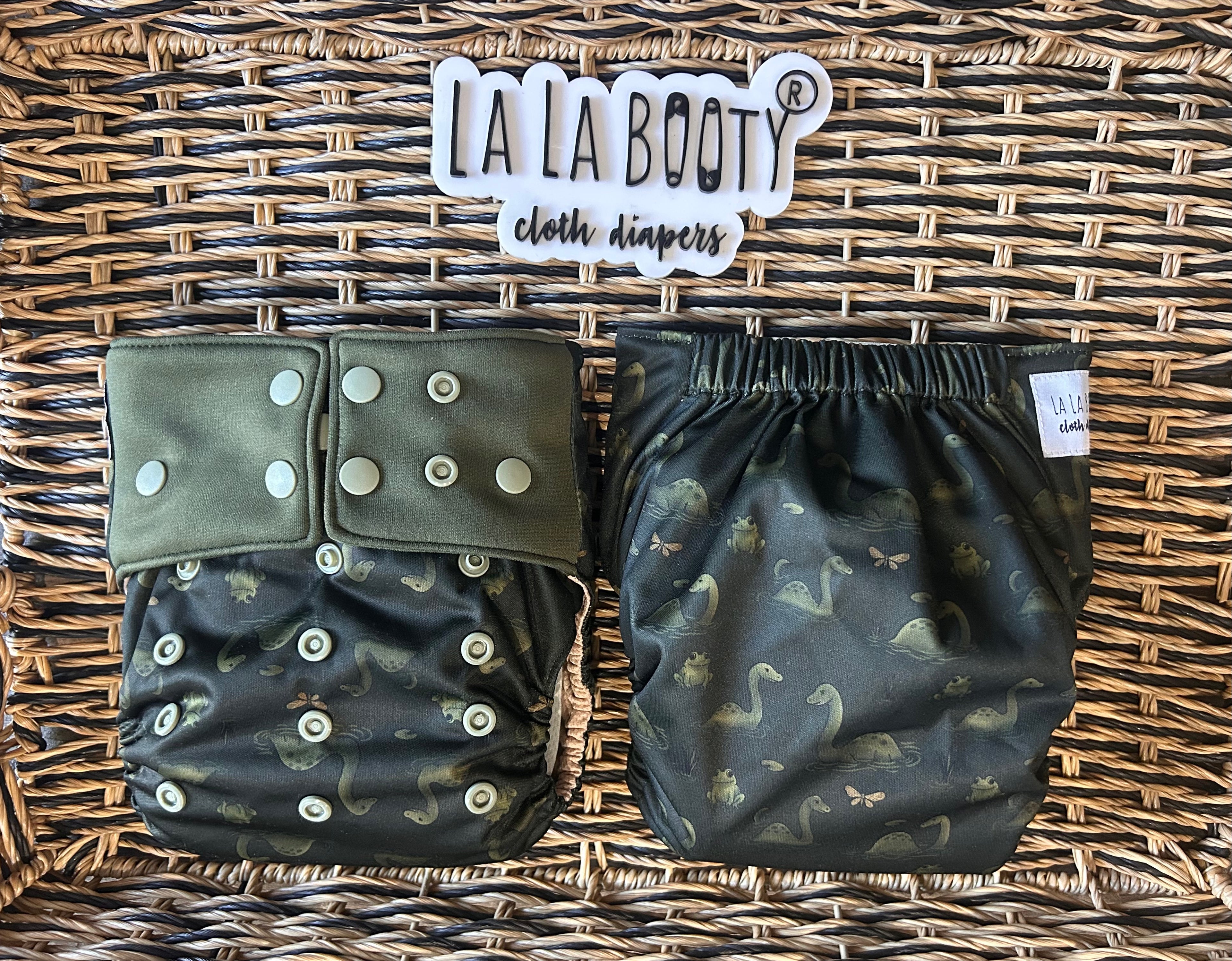 Water Print Pocket Diaper Middlest and Maximest Flex Sizing