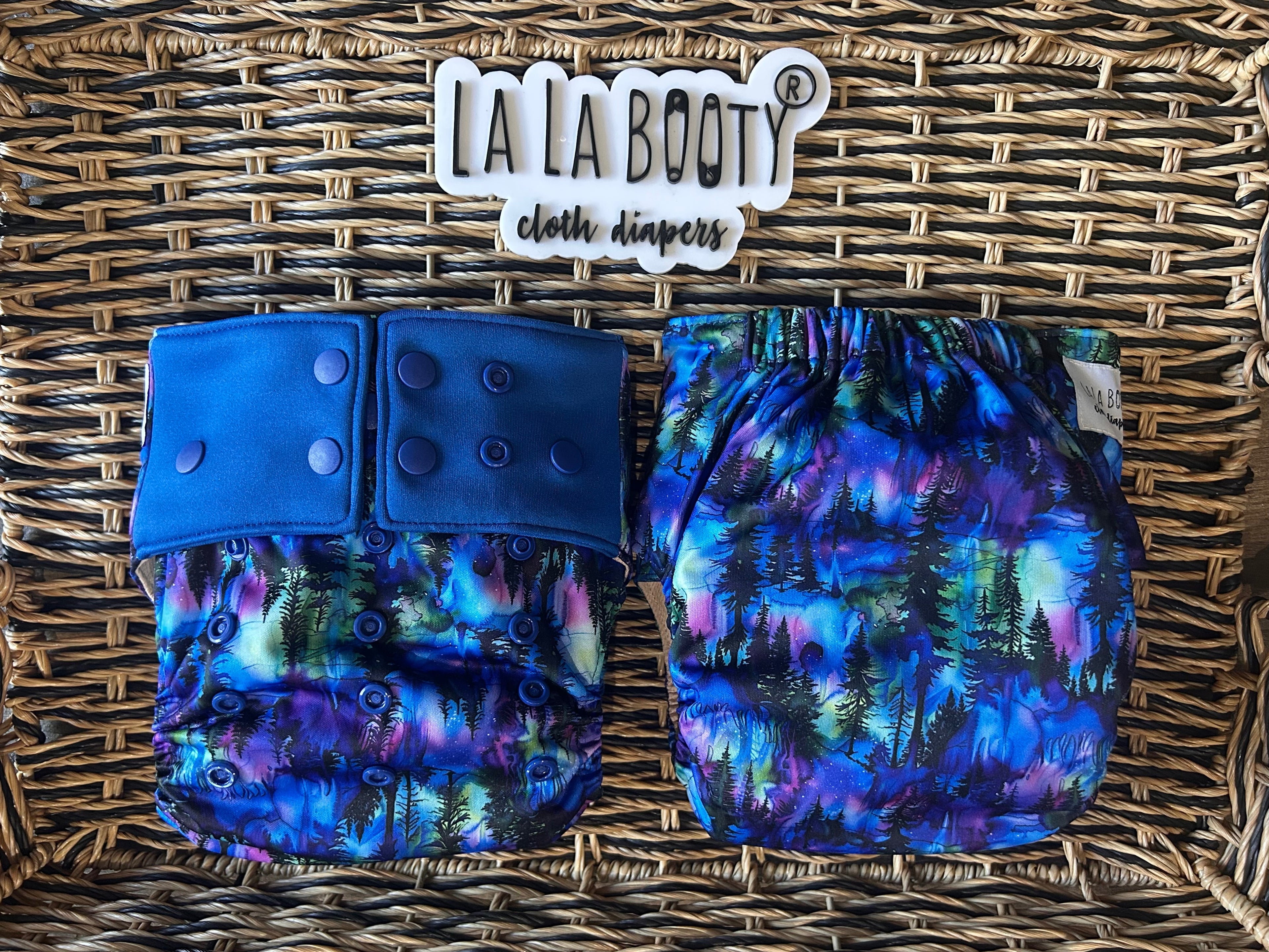 Wind Print Pocket Diaper Middlest and Maximest Flex Sizing