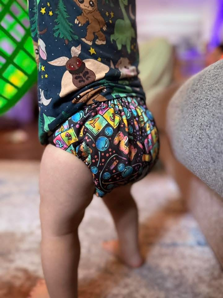 Easy Peasy Print Pocket Diaper Middlest and Maximest Flex Sizing