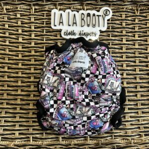 Bookish Print Fluffluxe Fitted Diaper Middlest Size (9-40lbs)