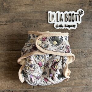 Fairy Tea Time Print Fluffluxe Middlest Fitted Diaper (9-40lbs)